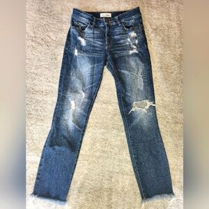 DL1961 Florence Instasculpt cropped uptown Distressed Denim Jeans Women's Sz 26